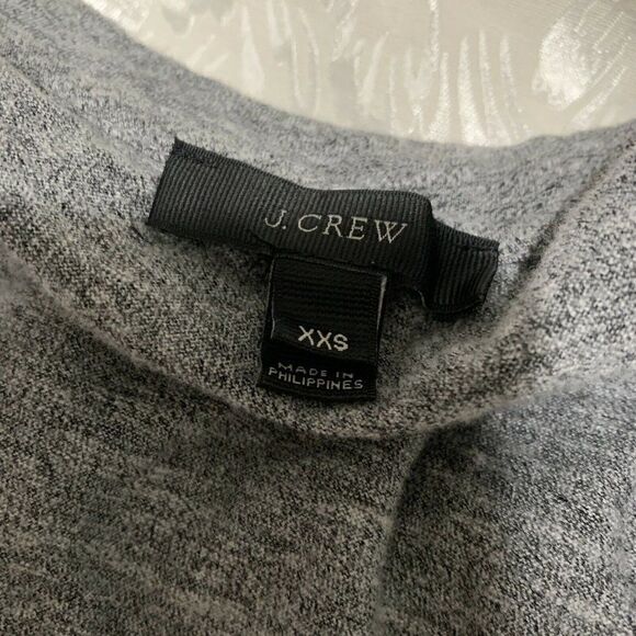 j crew womens gray black crew neck tank top xxs - Picture 4 of 5